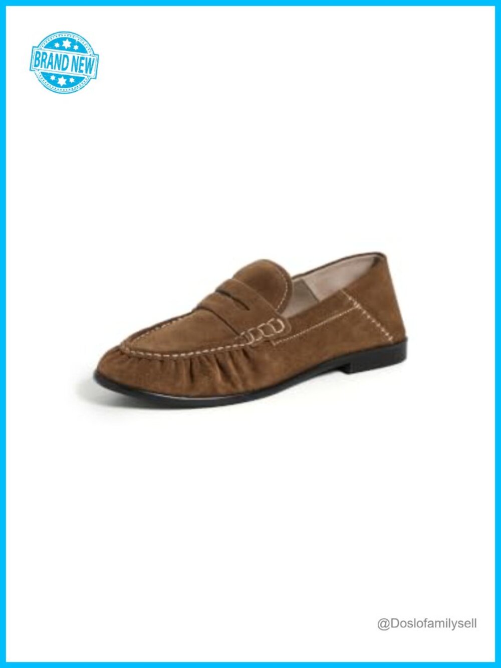 Suede Penny Loafers Moc Toe Slip-On Business Casual Shoes
